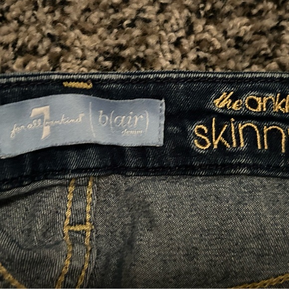 7 for all Mankind B(AIR) Authentic The Ankle Skinny Denim Jeans Size 28 - Picture 5 of 12